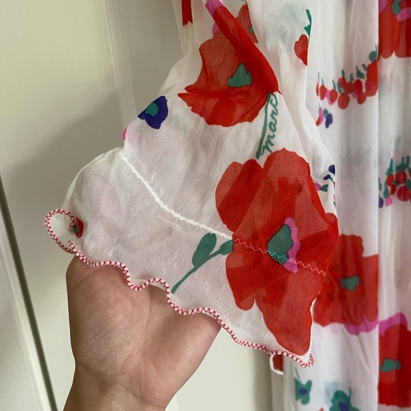 Vintage 70s Sheer Floral Maxi Nightgown - Picture 4 of 8